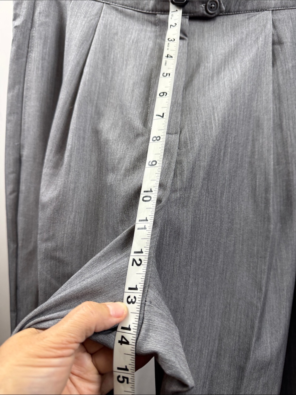 Wild Fable Gray Wide Leg Pleated Pants High Rise Large - Picture 9 of 12